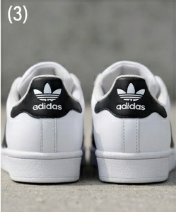 White & Black Classic Shell-Toe Lace-Up Sneakers - Image 4