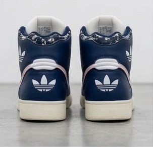 Adidas Originals Blue & White High-Top Lace-Up Sneakers - Image 2