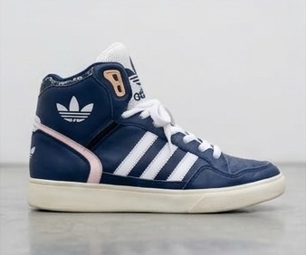 Adidas Originals Blue & White High-Top Lace-Up Sneakers - Image 5