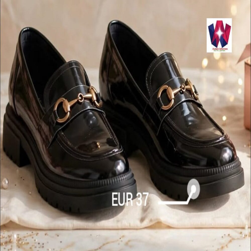 Black Patent Platform Loafers