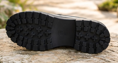 Black Platform Penny Loafers with Wide Strap - Image 4