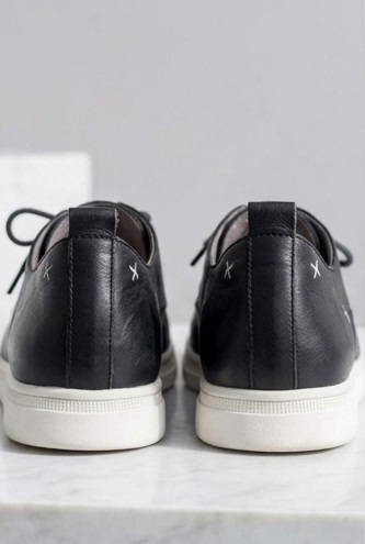 Cross-Embroidered Leather Oxford Sneakers - Image 4