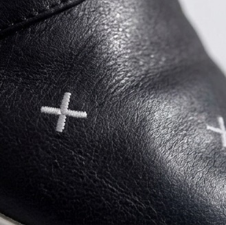 Cross-Embroidered Leather Oxford Sneakers - Image 6