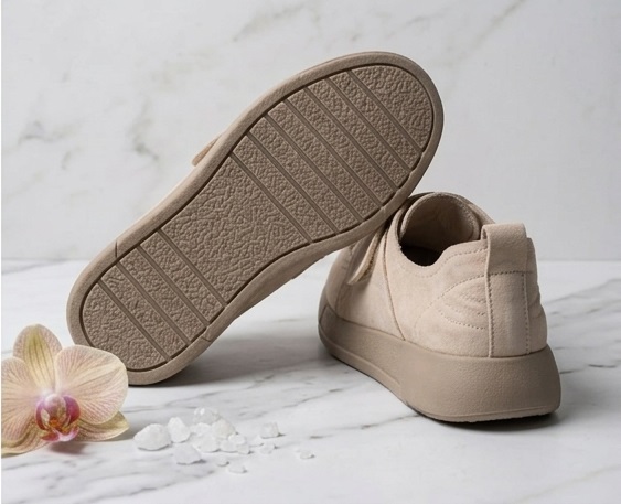 Beige Suede Hook-and-Loop Casual Comfort Loafers - Image 5