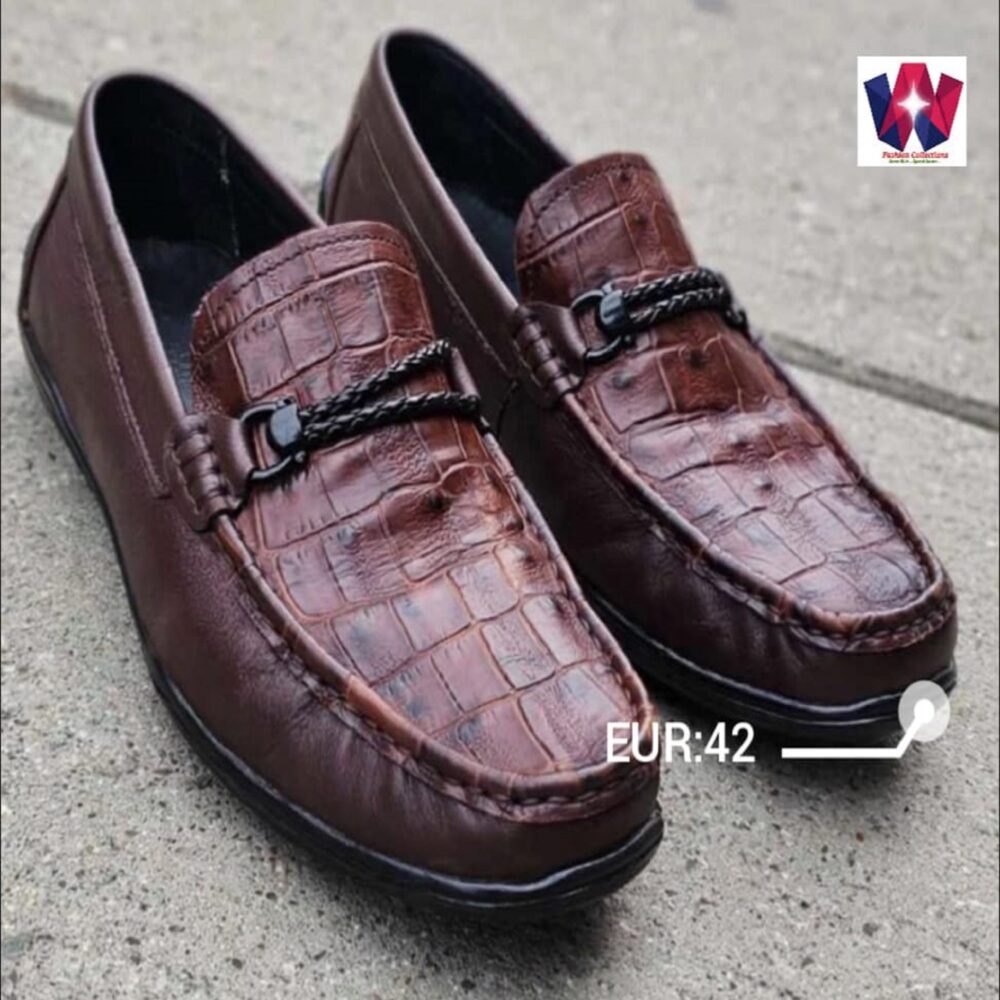 Men's Premium Croc-Embossed Driving Loafers