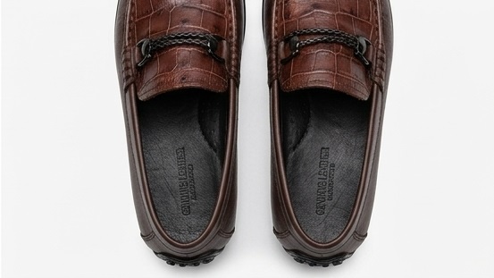 Men's Premium Croc-Embossed Driving Loafers - Image 7