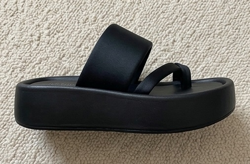 Black Cushioned Double-Strap Slide Sandals - Image 5