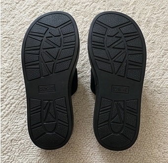 Black Cushioned Double-Strap Slide Sandals - Image 6
