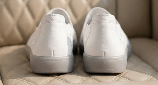Women’s White Floral Cutout Slip-On Platform Shoes - Image 3