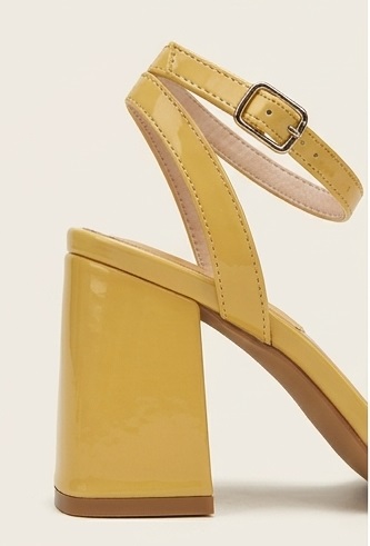 Clear PVC Ankle-Strap Block Heel Sandals - Image 3