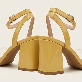 Clear PVC Ankle-Strap Block Heel Sandals - Image 6
