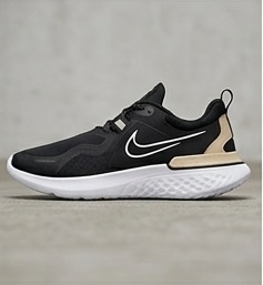 Black Cushioned Lace-Up Running Sneakers - Image 2