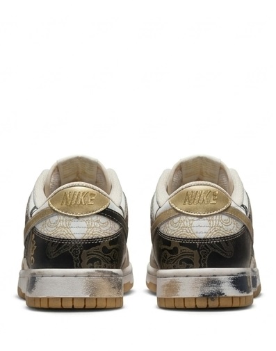 Custom 'Golden Cloud' Painted Leather Low-Top Sneakers - Image 7