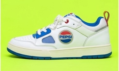 Pepsi Edition White & Blue Retro Low-Top Sneakers - Image 2