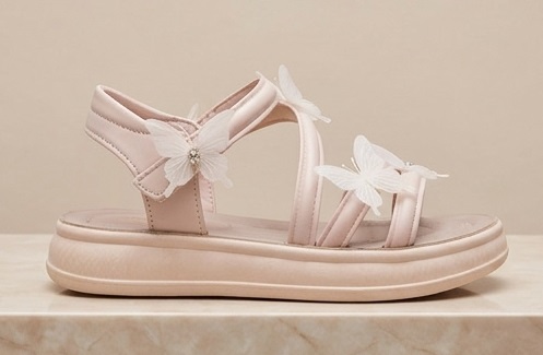 3D Butterfly Applique Platform Sandals - Image 5
