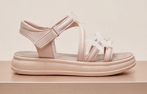 3D Butterfly Applique Platform Sandals - Image 6
