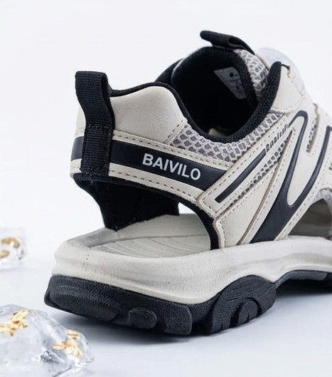 Beige and Black BOA Dial Outdoor Sport Sandals - Image 3