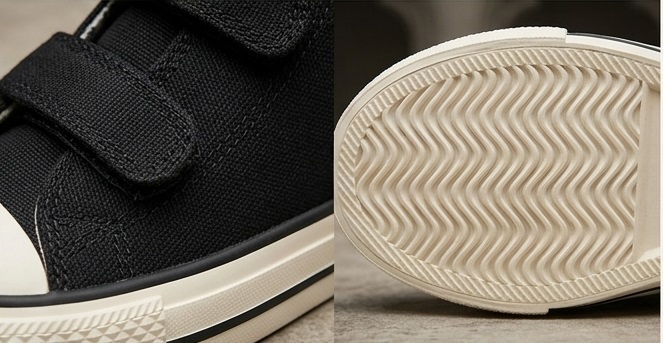 Black Daisy High-Top Canvas Sneakers - Image 5
