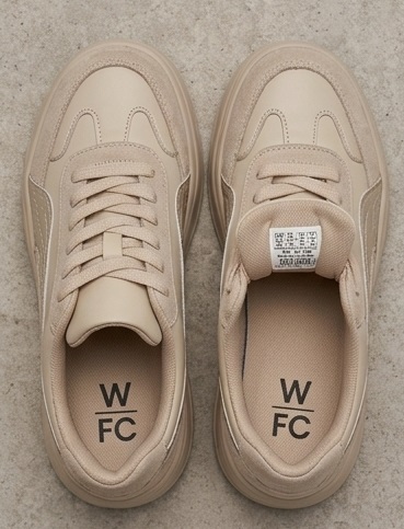 Pearl Accent Nude Platform Sneakers - Image 6