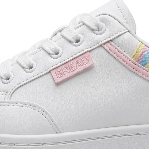 Pastel Trim White Low-Top Sneakers - Image 3