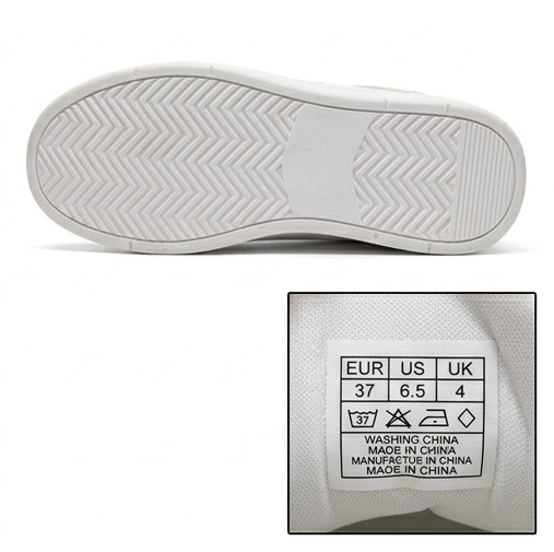 Pastel Trim White Low-Top Sneakers - Image 5