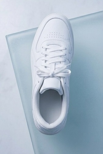 Classic All-White Lace-Up Casual Sneakers - Image 4