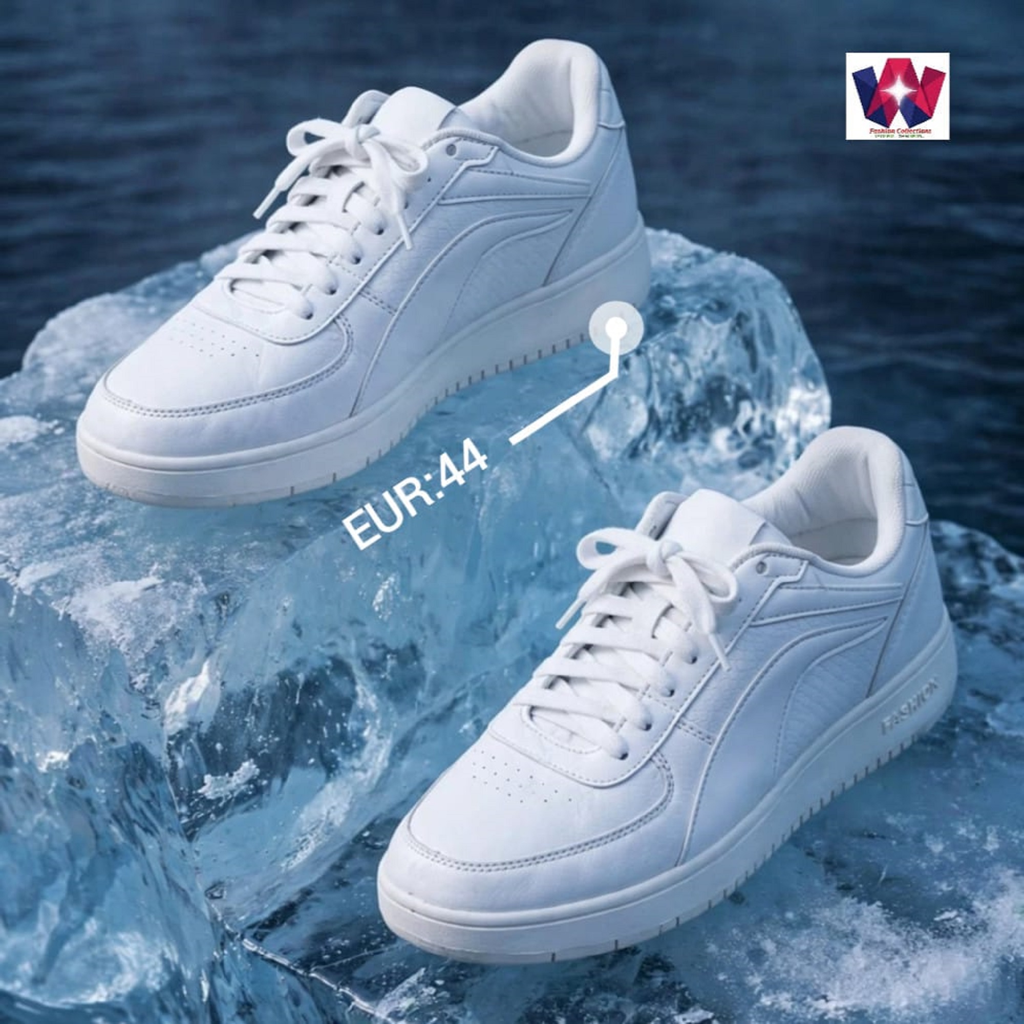 Classic All-White Lace-Up Casual Sneakers