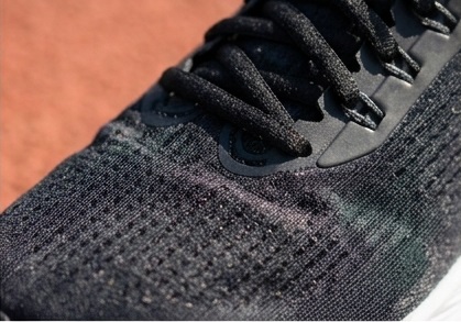 Black Lightweight Lace-Up Running Sneakers with White Sole - Image 3
