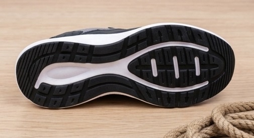 Black & Grey Breathable Mesh Running Sneakers - Image 5