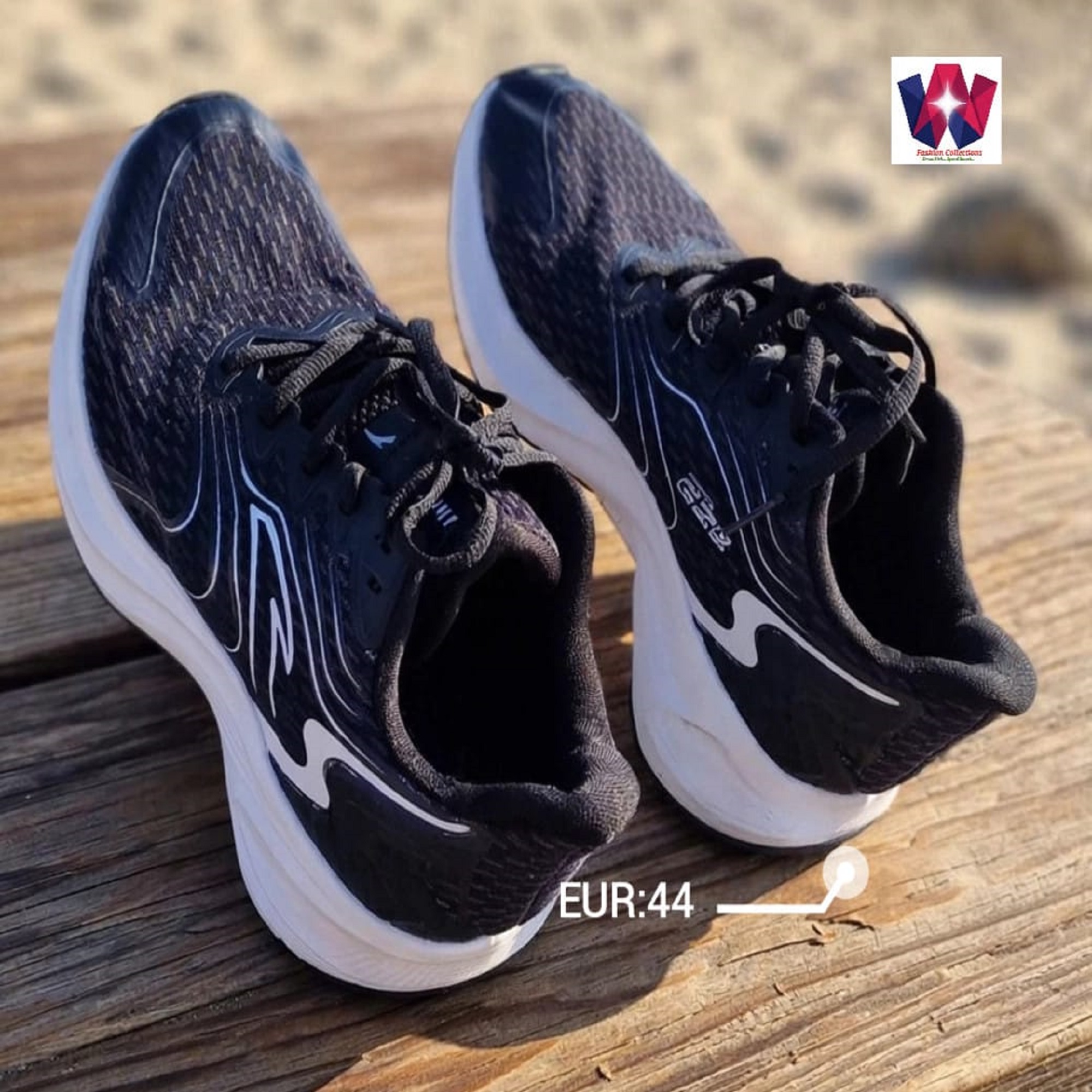 Black Lightweight Performance Running Sneakers