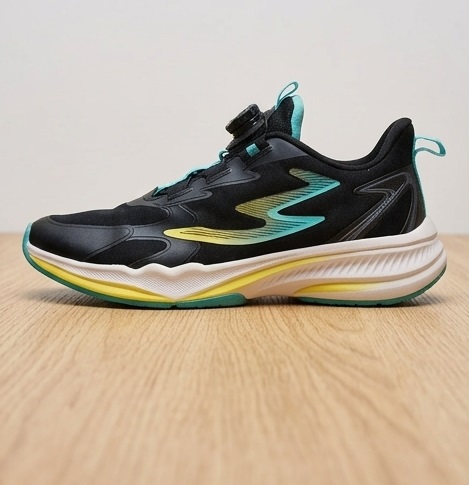 Black Aqua Dial-Fit Performance Running Sneakers - Image 2