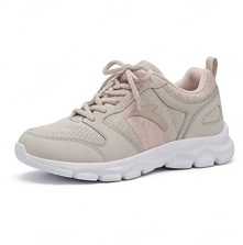 Beige Mesh Lace-Up Casual Sneakers - Image 2