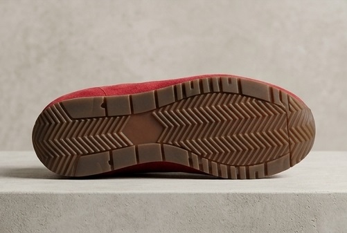 Burgundy Suede Lace-Up Casual Walking Sneakers - Image 5