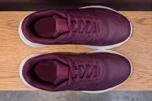 Burgundy Lightweight Lace-Up Athletic Sneakers - Image 2