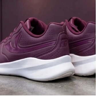 Burgundy Lightweight Lace-Up Athletic Sneakers - Image 3