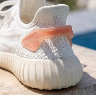 All-White Breathable Knit Lace-Up Walking Sneakers - Image 4