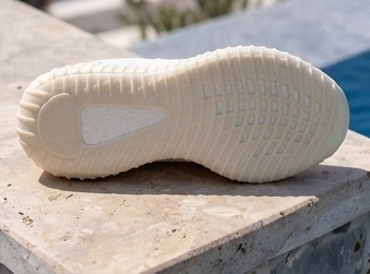 All-White Breathable Knit Lace-Up Walking Sneakers - Image 6