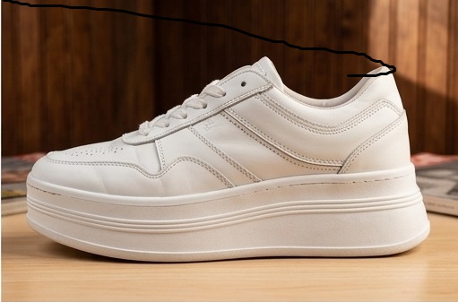 Classic All-White Platform Lace-Up Sneakers - Image 2