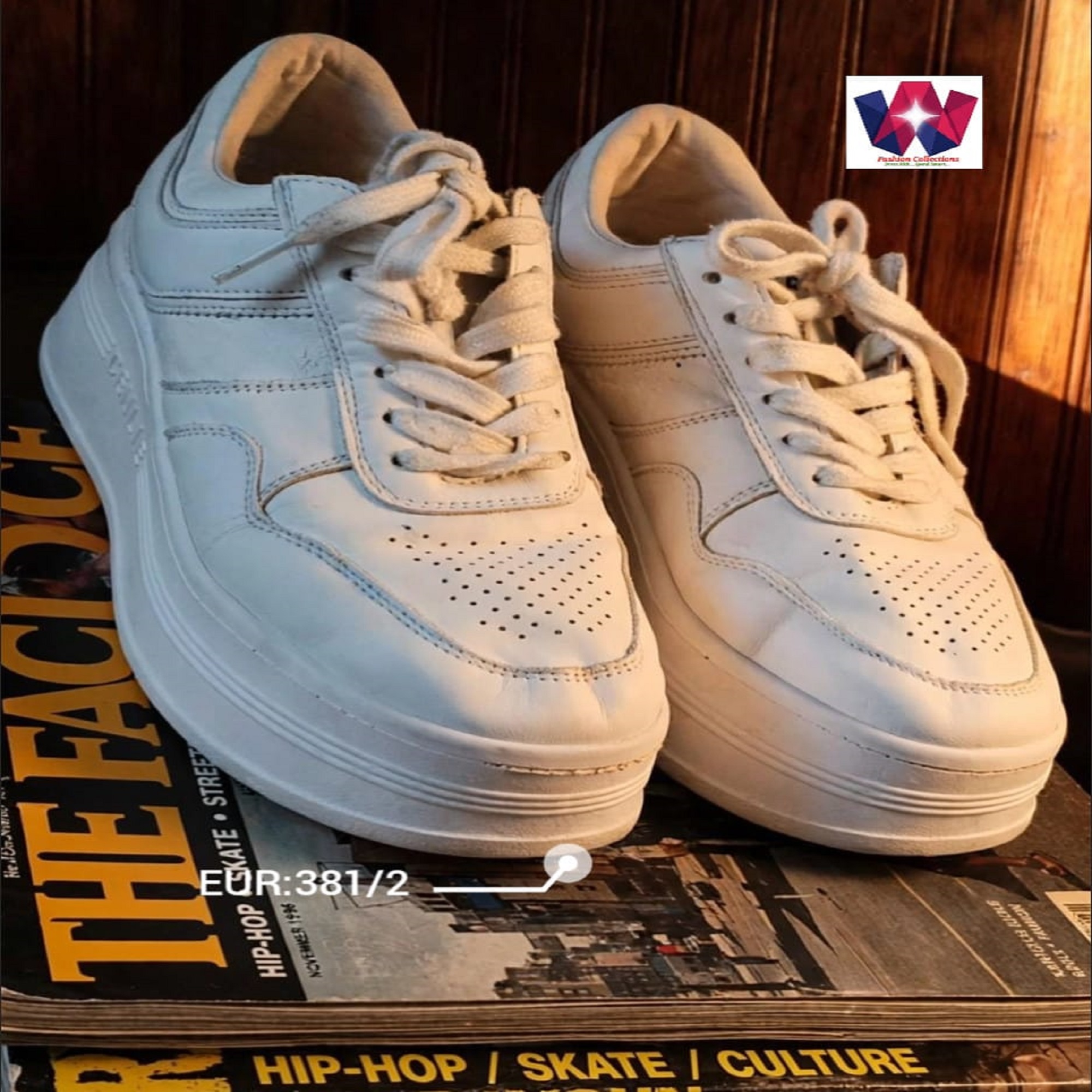 Classic All-White Platform Lace-Up Sneakers
