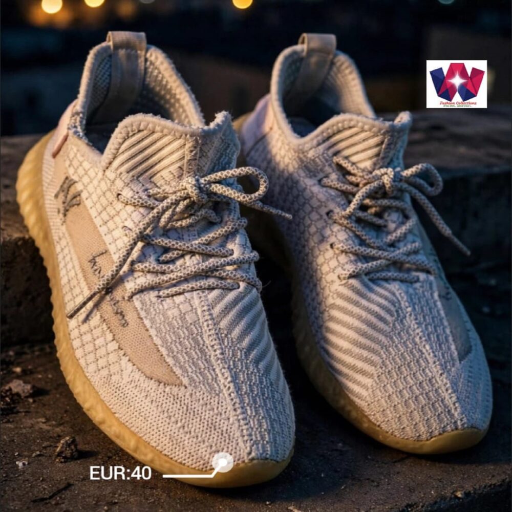 Light Grey Breathable Knit Lace-Up Running Sneakers