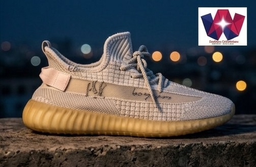Light Grey Breathable Knit Lace-Up Running Sneakers - Image 3