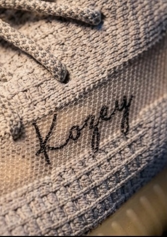 Light Grey Breathable Knit Lace-Up Running Sneakers - Image 4