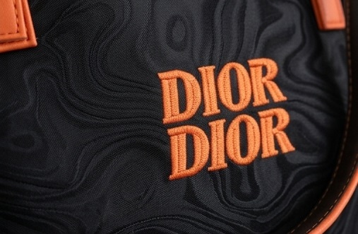 Black & Orange Printed Tote Bag with Double Handles - Image 4