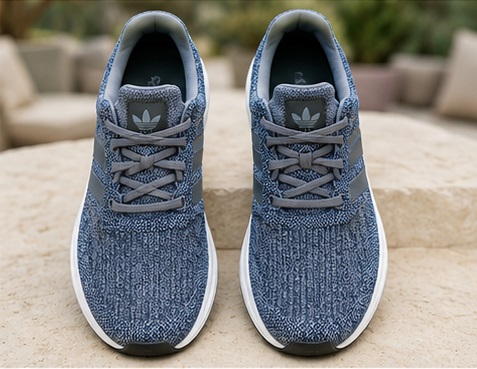 GrayKnit Lace-Up Running Sneakers - Image 2