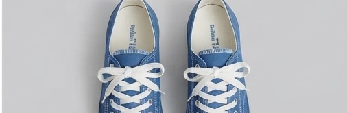 Blue and White Low-Top Platform Canvas Sneakers - Image 5