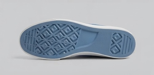 Blue and White Low-Top Platform Canvas Sneakers - Image 6