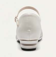 White Cutout Low Heel Mary Jane Shoes - Image 5