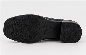 Black Square-Toe Block Heel Ankle Boots - Image 5