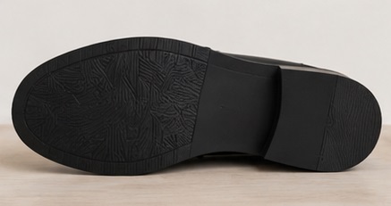 Black Chain Detail Penny Loafer Dress Shoes - Image 6