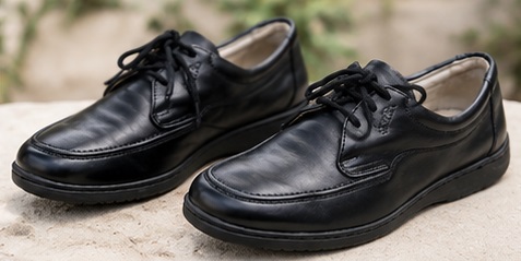 Men’s Black Casual Moccasin Lace-Up Shoes - Image 4